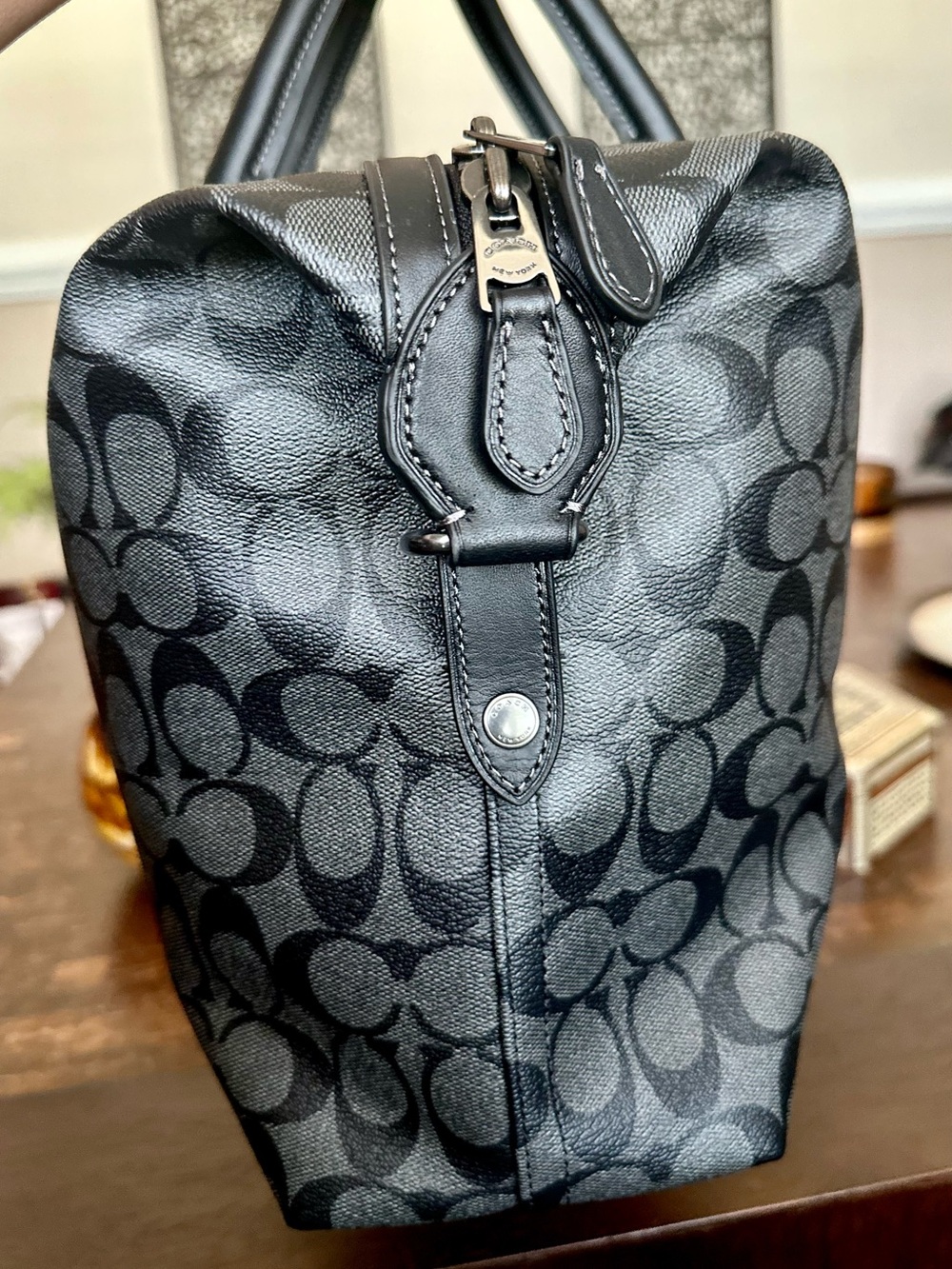 Coach Ellery Black Signature Travel Duffle NWOT - Picture 13 of 16